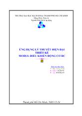 Đề tài Ứng dụng lý thuyết hiện đại thiết kế modul điều khiển động cơ DC
