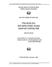Đề tài Ứng dụng PLC xây dựng panel scada giám sát lưới hạ thế