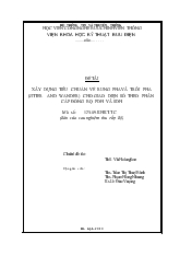 Đề tài Xây dựng tiêu chuẩn về rung pha và trôi pha (jitter and wander) cho giao diện số theo phân cấp đồng bộ pdh và sdh
