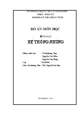 Đồ án Môn học: Hệ thống nhúng