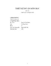 Đồ án Thiết kế môn học - Thiết kế lò điện trở