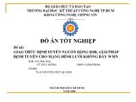 Giao thức định tuyến nguồn động dsr, giải pháp định tuyến cho mạng hình lưới không dây wmn