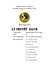 Kỹ thuật thông tin và truyền thông: Lý thuyết mạch