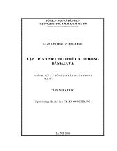 Lập trình SIP cho thiết bị di động bằng Java