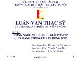 Luận văn Công nghệ Mobile IP - Giải pháp IP cho mạng thông tin di động GSM