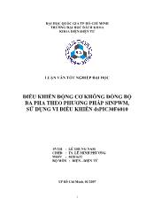 Luận văn Điều khiển động cơ không đồng bộ ba pha theo phương pháp sinpwm, sử dụng vi điều khiển dspic 30f6010