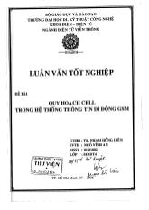 Luận văn Quy hoạch CELL trong hệ thống thông tin di động GSM