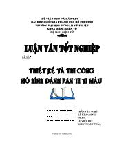 Luận văn Thiết kế và thi công mô hình đánh pan ti vi màu