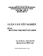 Luận văn Ứng dụng Mạch vi số lập trình