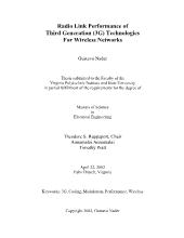 Radio Link Performance of 3G Technologies for Wireless Networks