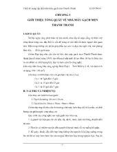Thiết kế cung cấp điện nhà máy gạch men Thanh Thanh
