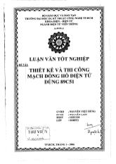 Thiết kế và thi công mạch đồng hồ điện tử dùng 89C51