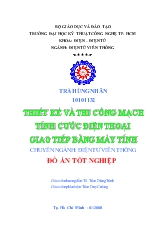 Thiết kế và thi công mạch tính cước điện thoại và giao tiếp bằng máy tính