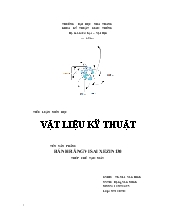 Tiểu luận Vật liệu, quy trình gia công, phương pháp kiểm tra sản phẩm