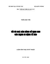 Tối ưu hoá gán kênh cố định cho các mạng di động tế bào