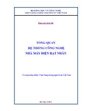 Tổng quan hệ thống công nghệ nhà máy điện hạt nhân - Viện năng lượng nguyên tử Việt Nam