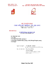 Chuyên đề Thông tin quang: Khuếch đại quang sợi