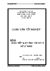 Đề tài Giao tiếp máy tính với kit vi xử lý 8085