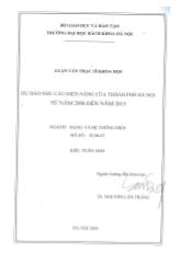 Dự báo nhu cầu điện năng của Thành Phố Hà Nội từ năm 2006 đến năm 2015