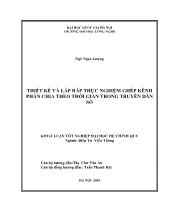 Thiết kế và lắp ráp thực nghiệm ghép kênh phân chia theo thời gian trong truyền dẫn số