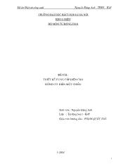 Đề tài Thiết kế cung cấp điện cho động cơ điện một chiều