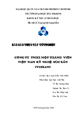 Báo cáo thực tập tốt nghiệp: Quy trình công nghệ tại công ty TNHH một thành viên Việt Nam kỹ nghệ súc sản (vissan)