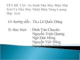 Đề tài So sánh nhà máy điện mặt trời và nhà máy nhiệt điện năng lượng mặt trời