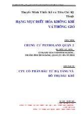 Đề tài Thiết kế và tiêu chí kỹ thuật hạng mục điều hòa không khí và thông gió chung cư petroland quận 2 TP Hồ Chí Minh