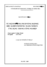 Đề tài Về một phương pháp tổng hợp hệ điều khiển mờ dùng mạng nơron ứng dụng trong công nghiệp