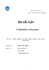 Đề tài Vi điều khiển 8051 điều khiển động cơ dc bằng xung pwm
