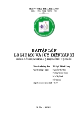 Xây dựng bộ luật hệ mờ từ tập mẫu - Đề 5