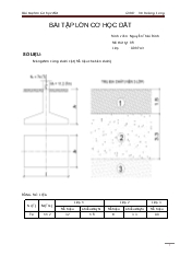 Bài tập lớn cơ học đất