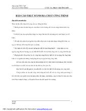 Báo cáo Thực tập địa chất công trình - Đại học Kiến Trúc TP Hồ Chí Minh
