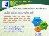 Chuyên đề Nghiên cứu sự làm việc đồng thời giữa cọc và nền khi chịu tải trọng ngang