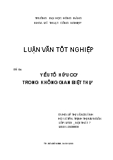 Đề tài Yếu tố hữu cơ trong không gian biệt thự