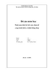 Đồ án Tính toán thiết kế kết cấu chân đế công trình biển cố định bằng thép