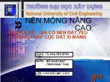 Gia cố nền đất yếu bằng cọc xi măng đất