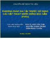 Phương pháp gia tải trước sử dụng các vật thoát nước đứng đúc sẵn