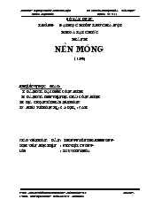 Tiêu chuẩn đánh giá chất lượng công trình nền móng