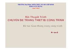 Trang thiết bị công trình - Hệ thống giao thông trong công trình