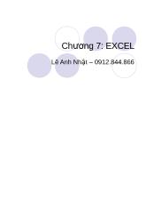 Bài giảng excel