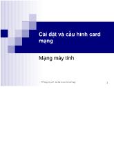 Cài đặt và cấu hình card mạng