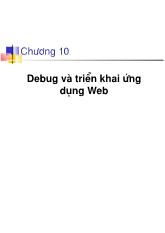 Chương 10: Debug và triển khai ứng dụng Web