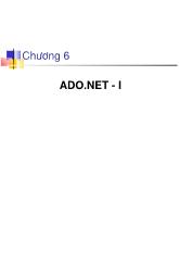 Chương 6 ADO.NET ­ I