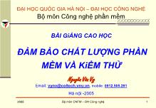 Đảm bảo chất lượng phần mềm và kiểm thử