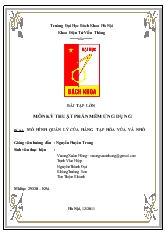 Đề tài Mô hình quản lý cửa hàng tạp hóa vừa và nhỏ