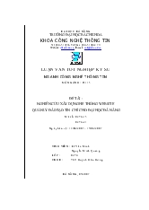 Đề tài Nghiên cứu xây dựng hệ thống website quản lý đào tạo tín chỉ cho đại học Đà Nẵng