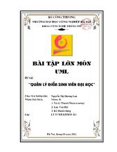 Đề tài Phân tích thiết kế hướng đối tượng UML Quản lý điểm sinh viên
