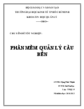 Đề tài Quản lý cầu bến