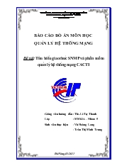 Đề tài Tìm hiểu giao thức SNMP và phần mềm quản lý hệ thống mạng CACTI
